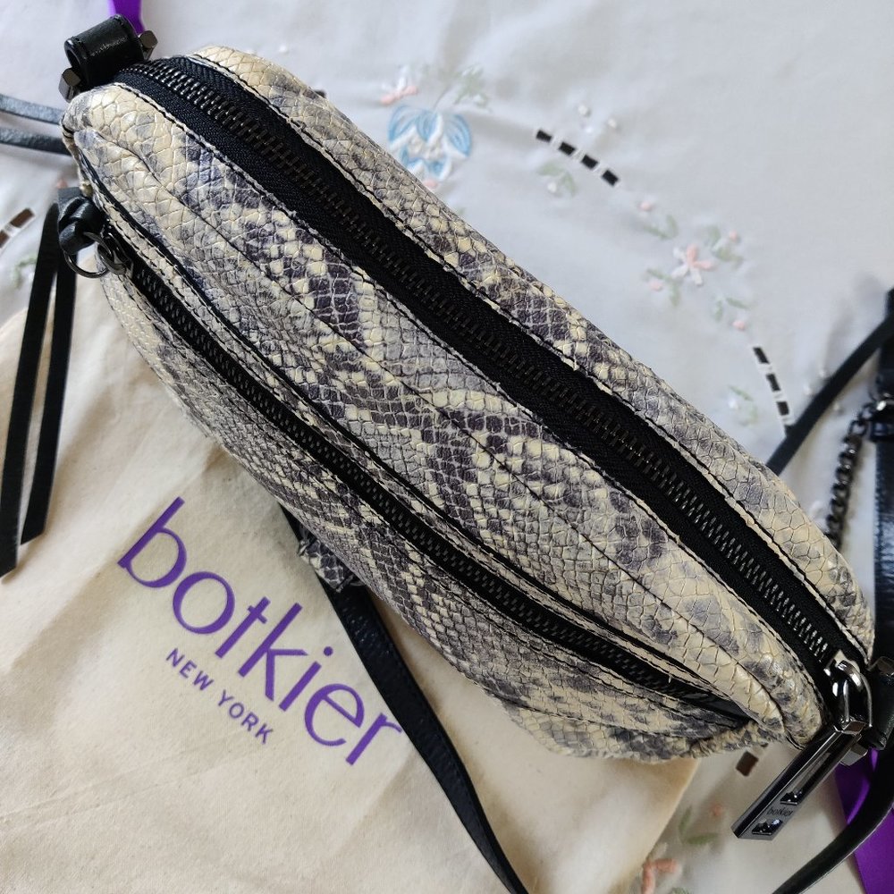 Botkier Trigger East West Black Snake Print Cross… - image 3